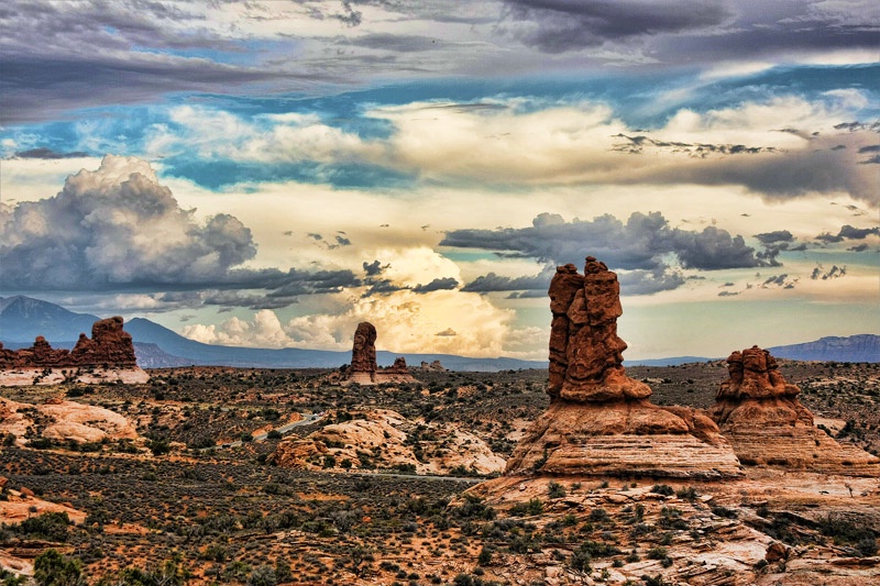 Clouds over Arches National Park