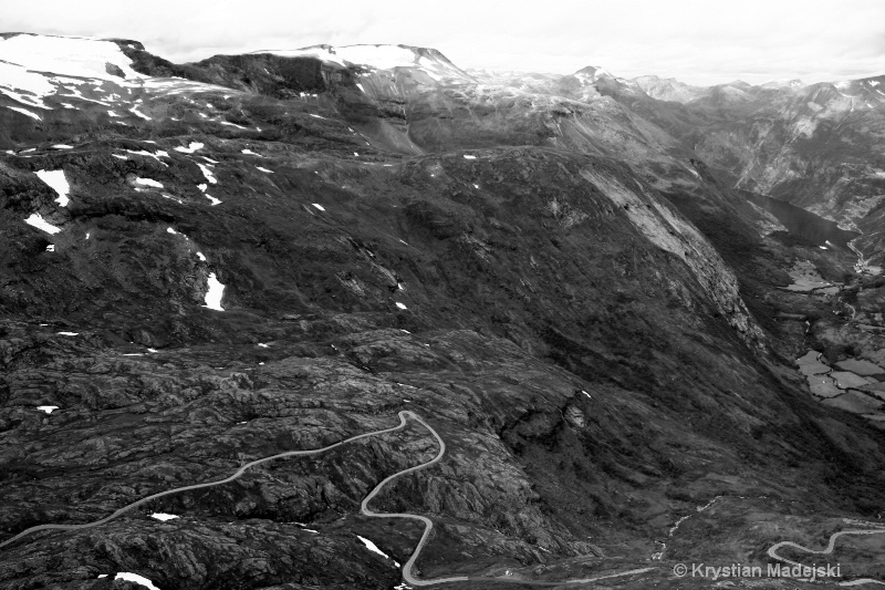 Mountains with a road - mountains BWGF