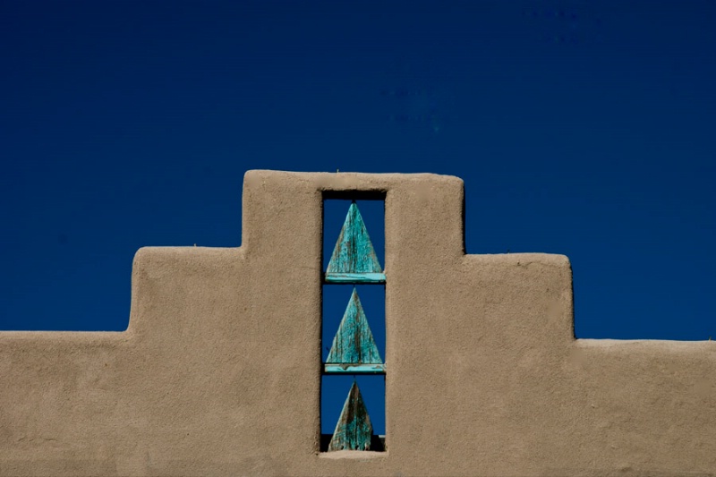 Taos NM Adobe Abstract, triangles
