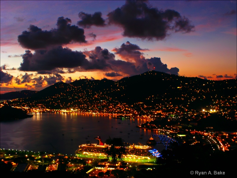 Charlotte Amalie at Night