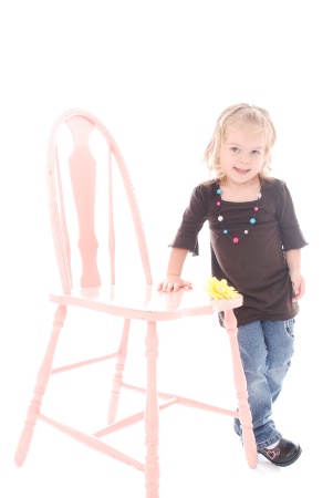 child by chair