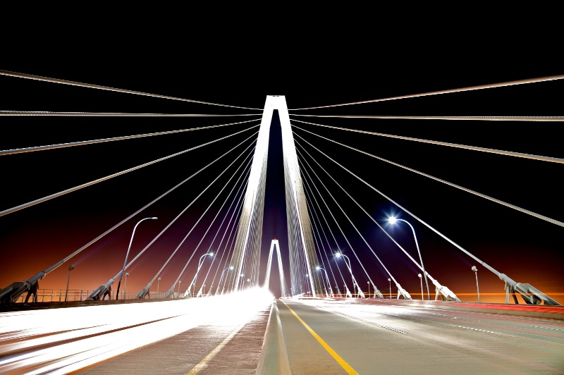 Charleston SC Ravenel Bridge by Night