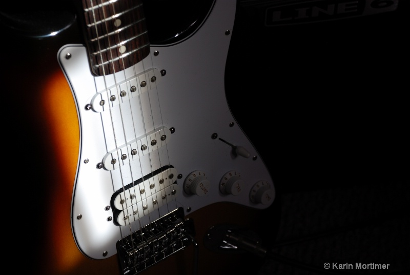 Electric guitar in natural light