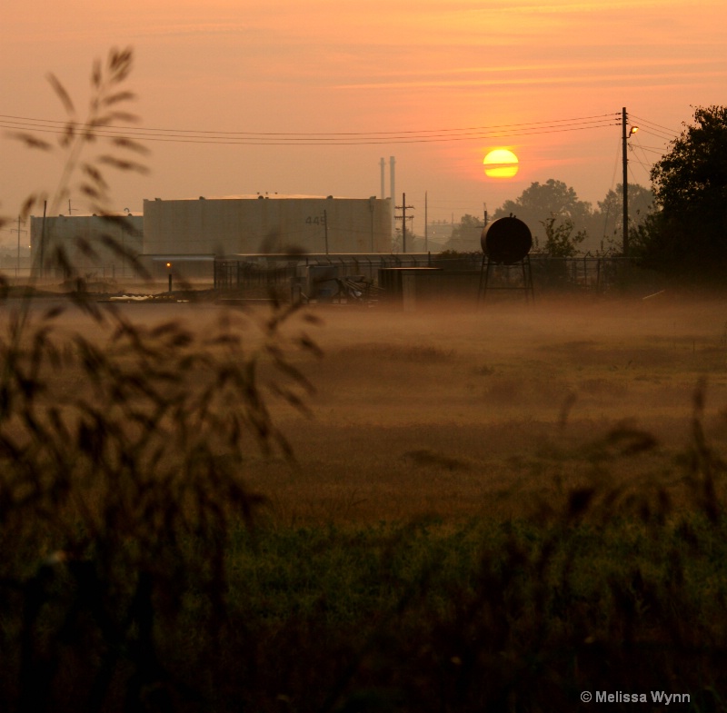 Sunrise Over Sun Refinery Tank Farm