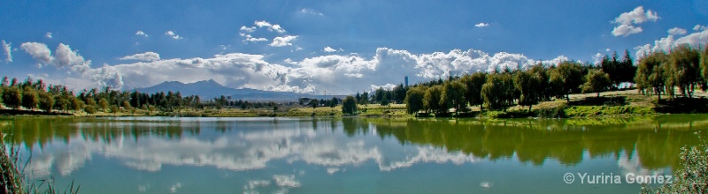 Lake panoramic with fisheye, extra photo