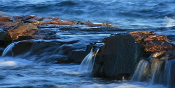 Rock shelf at Grand Marais