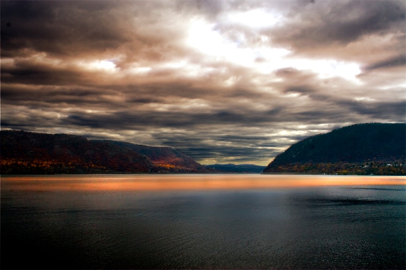 River, Mountains & Clouds