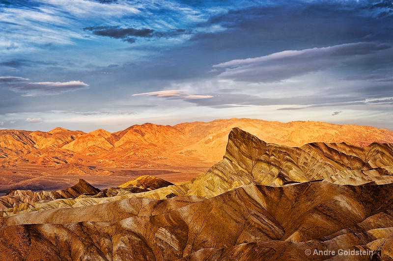 First light at Zabriskie Point, Death Valley