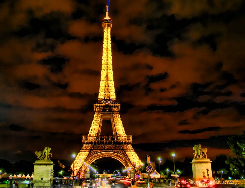 Paris Landmark at Night