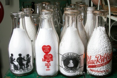 antique milk bottles