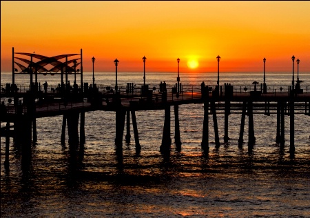 Sunset On Redondo Pier
