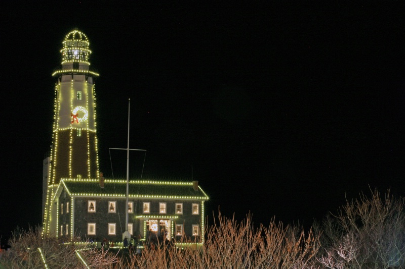 Montauk Lighthouse At Christmas