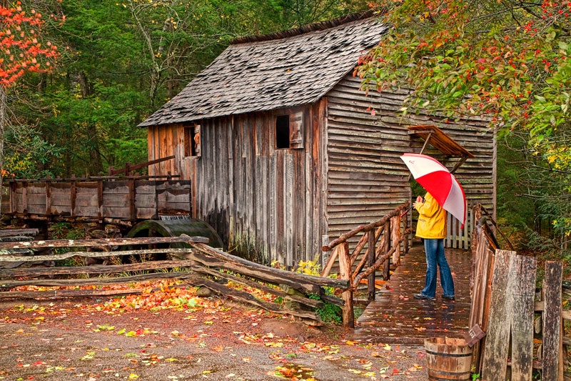 Cold, Windy and Rainy Day at the Mill