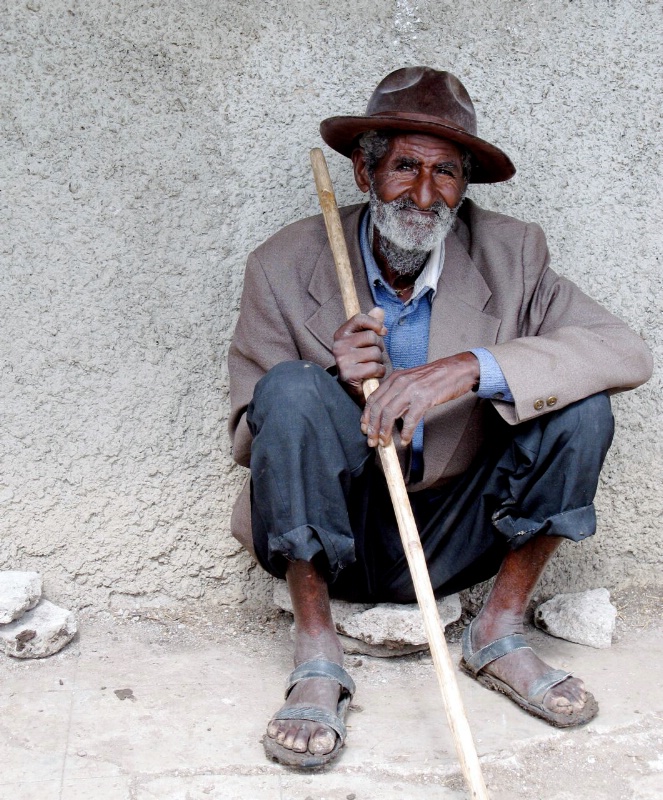 Ethiopian man & his walking stick