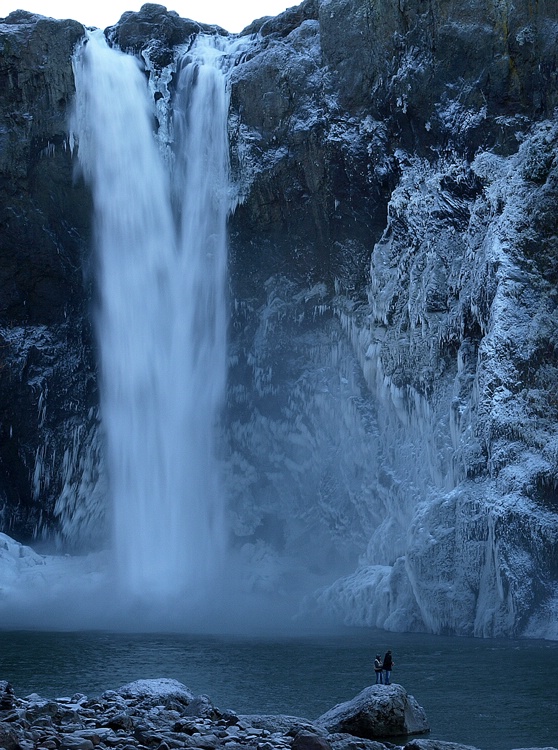 Fishing near Frozen Falls