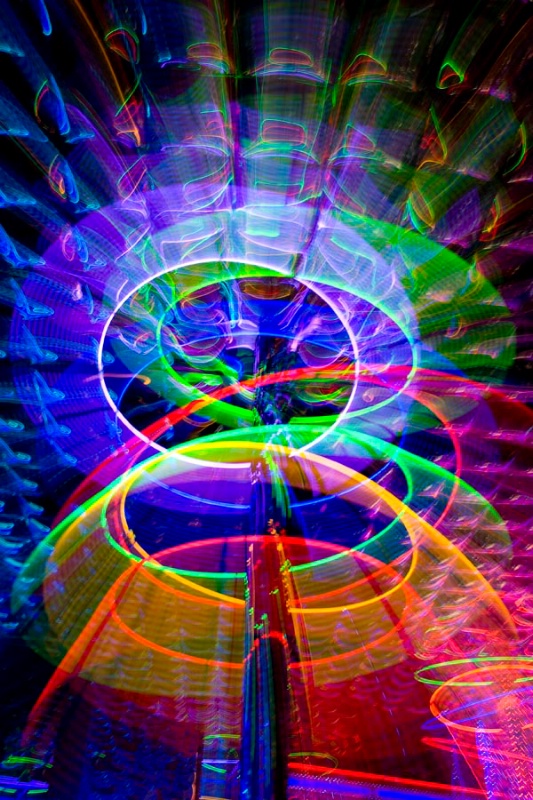 Neon hula hoops.
