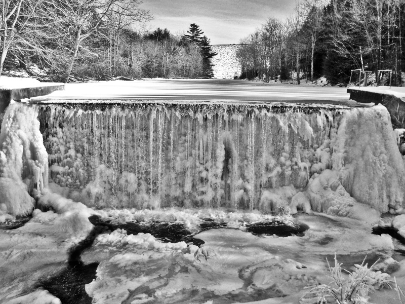 Frozen waterfall