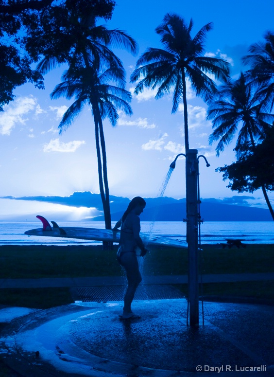 Lahinia Maui Surfer Girl - blue - ID: 7769735 © Daryl R. Lucarelli