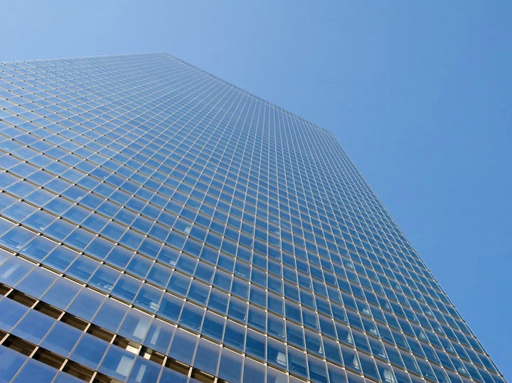 World Trade Center into the blue sky