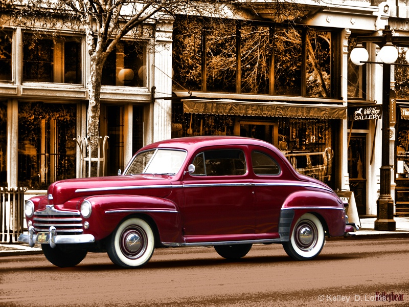 Downtown in a 47 Ford Coupe 