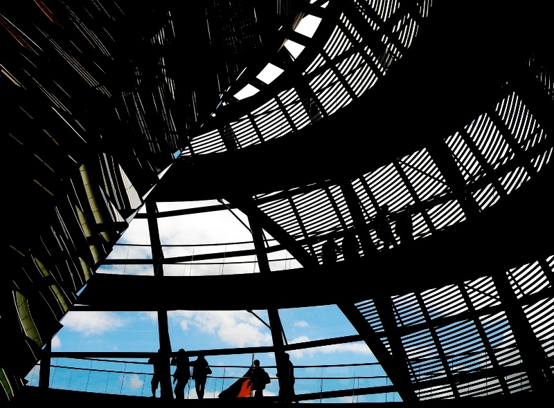 Berlin: in the dome of Reichstag