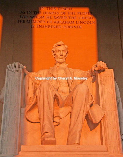 9085 Pres. Lincoln Memorial sunrise equinox #1 - ID: 7837620 © Cheryl  A. Moseley