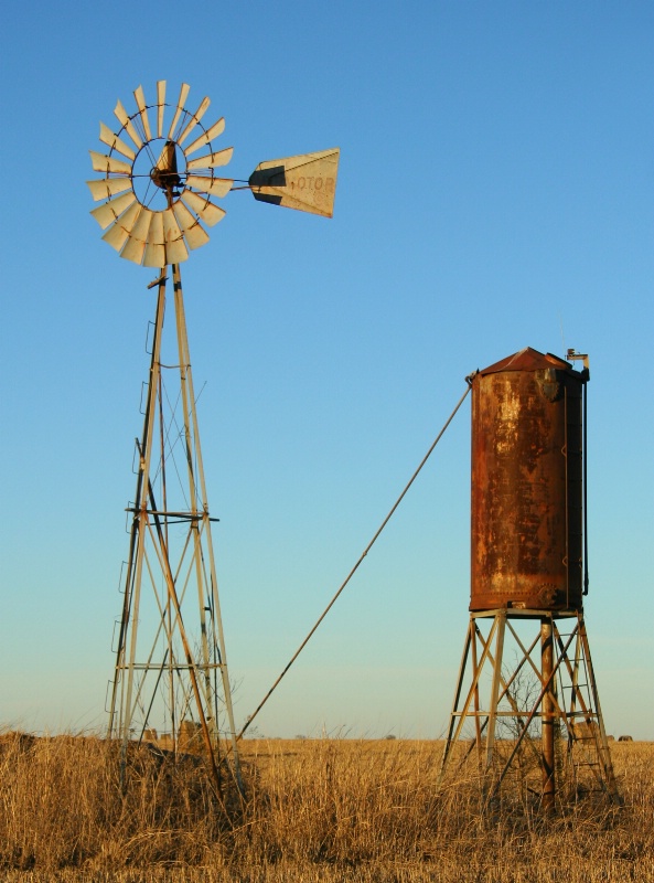 Old Windmill and Tank