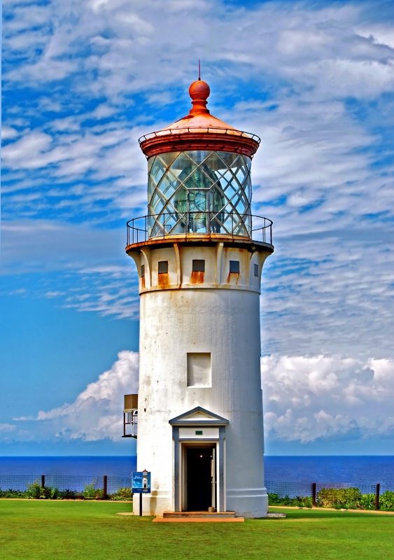 Lighthouse on Beautiful Sky