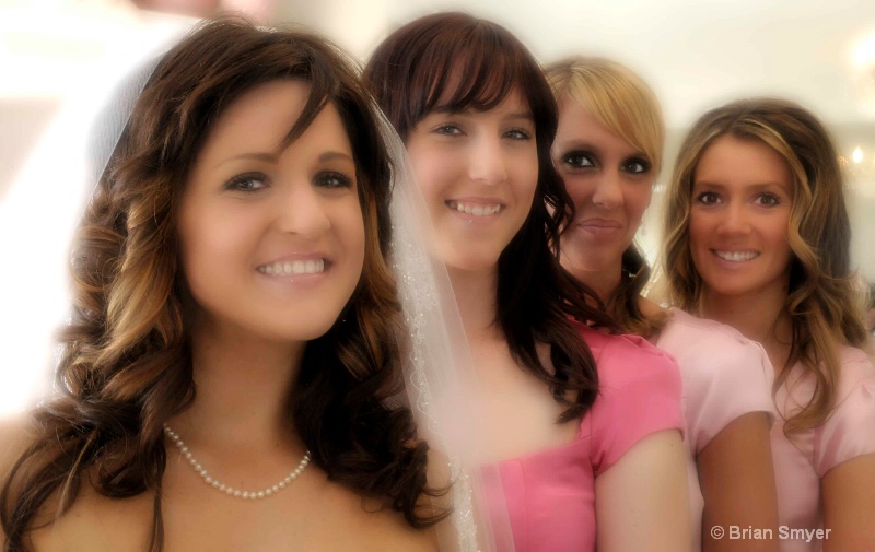 Bride with brides maids