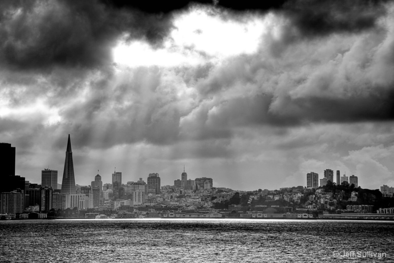 Light Rays Over San Francisco