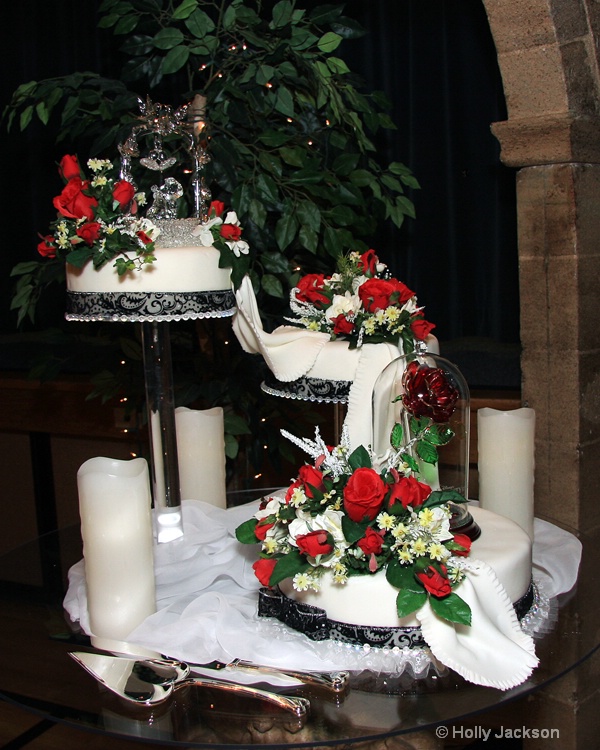 Beauty and the Beast Theme Wedding cake