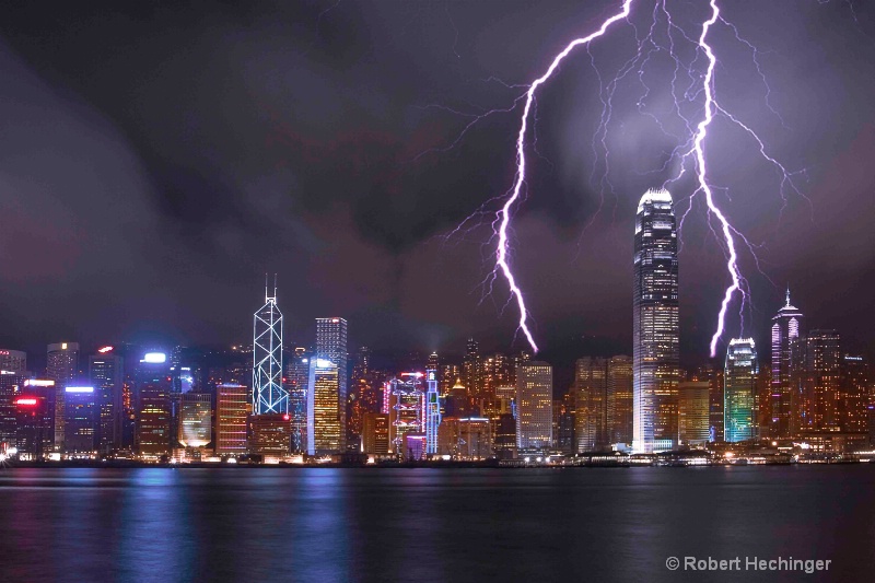 thunder storm over hk