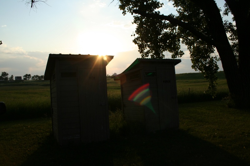 Rainbow outhouses