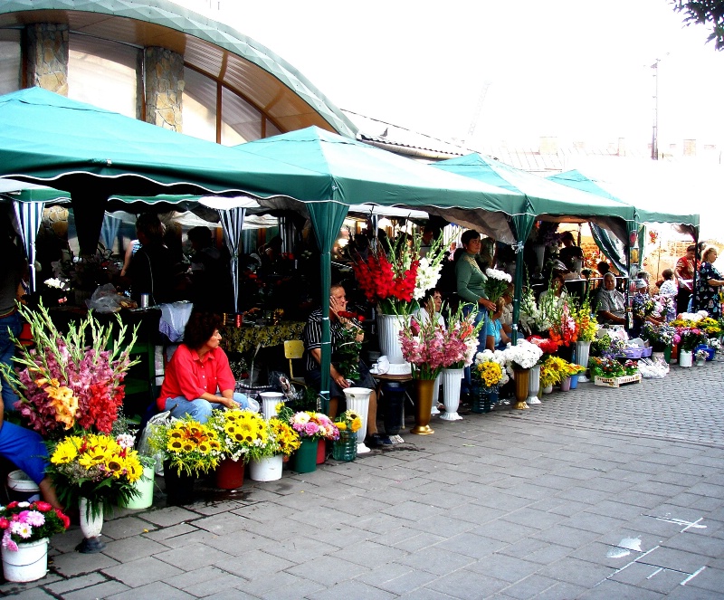 A local flower market
