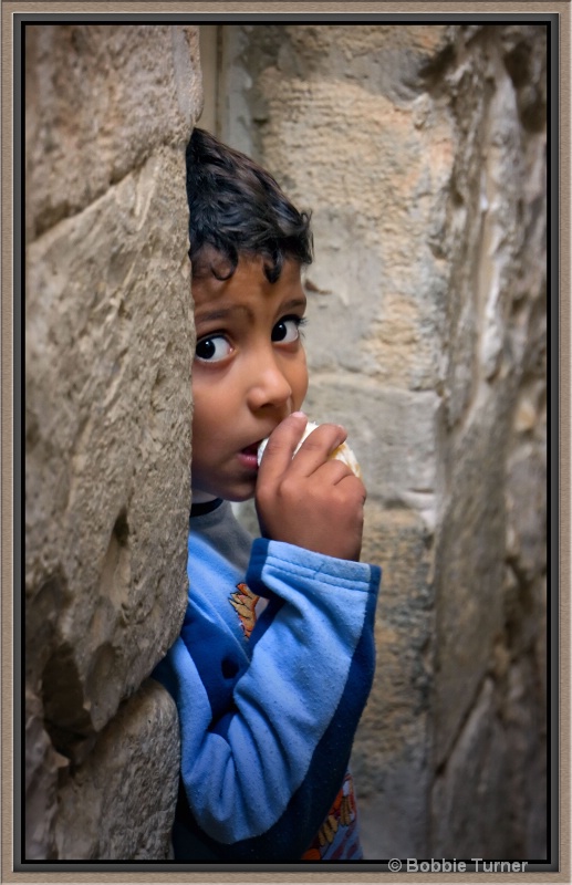 Shy Arab boy in Jerusalem - ID: 7994516 © BARBARA TURNER