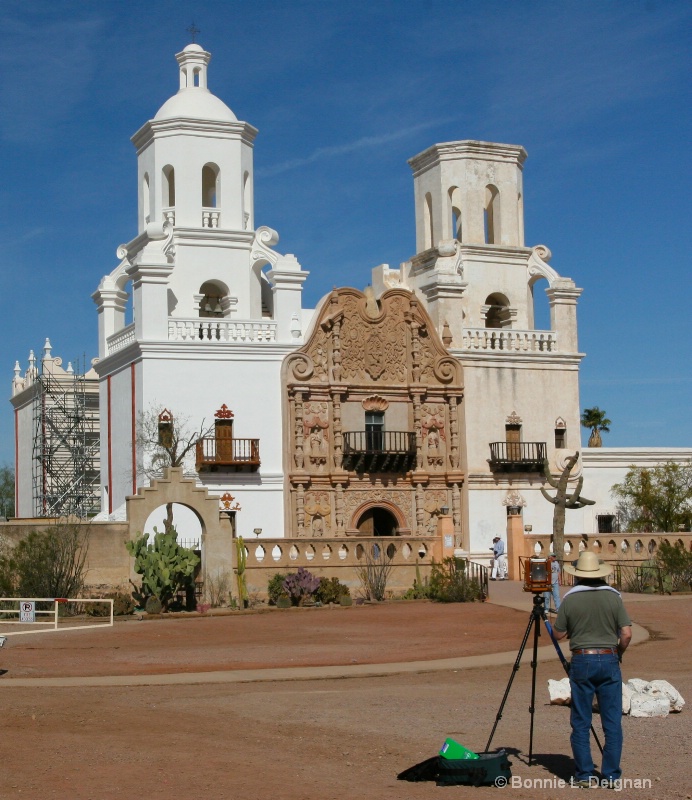 Photographer at San Xavier Mission