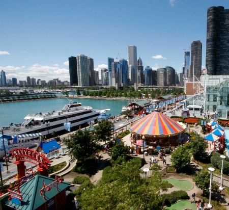 Aerial view of Navy Pier