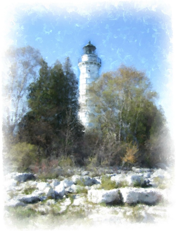 Cana Island Lighthouse, Baileys Harbor, WI - ID: 8054488 © John M. Hassler
