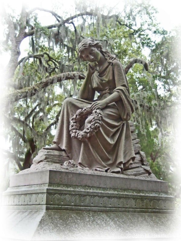 Bonaventure Cemetery Women with wreath - ID: 8058518 © John M. Hassler