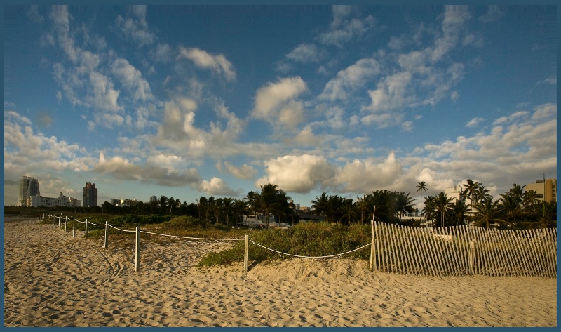 Florida:  Miami City From Miami Beach