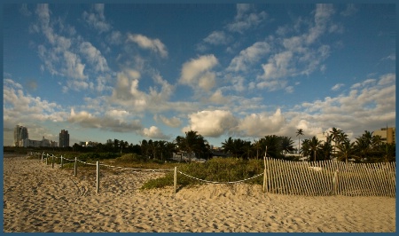 Florida:  Miami City From Miami Beach