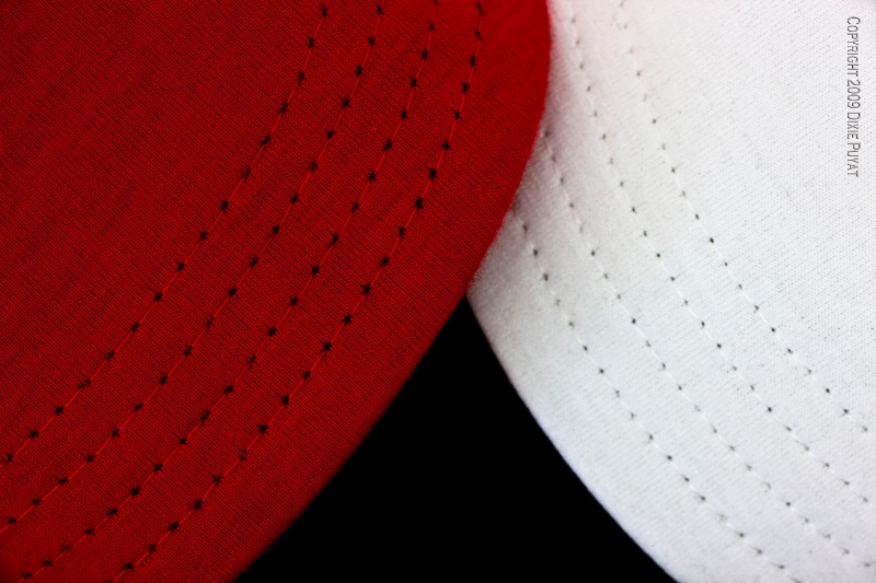3 golf visors (red, white & black) 