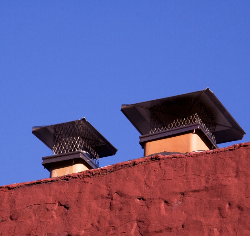 Chimneys and Blue Sky