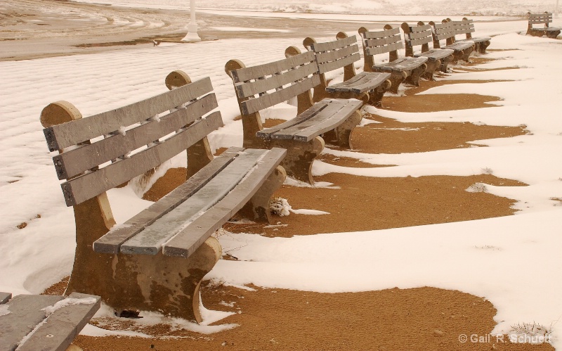 Beach Benches in April