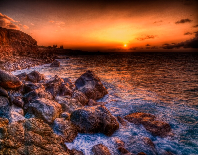 Rocky Shores & Sunset Skies