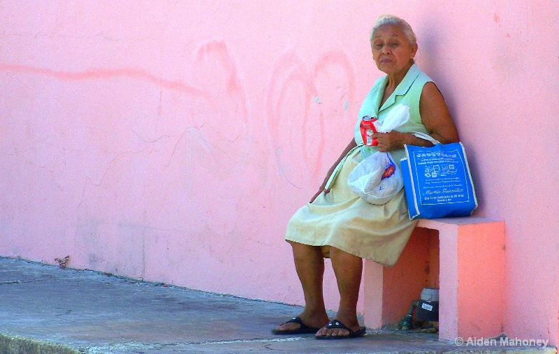 Old Lady in Cozumel