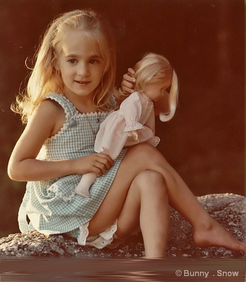 Heather, age 4, with Mandy
