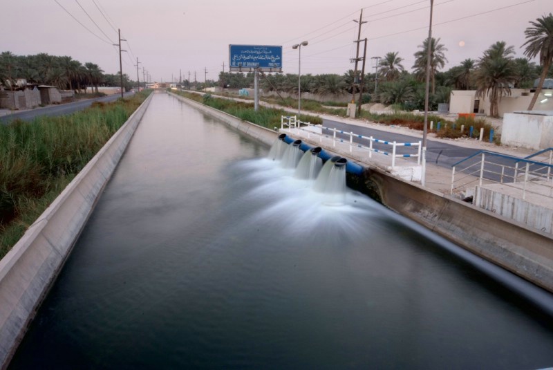 Water Channel In Early morning