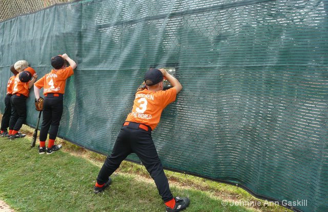 Baseball Players at the Fence