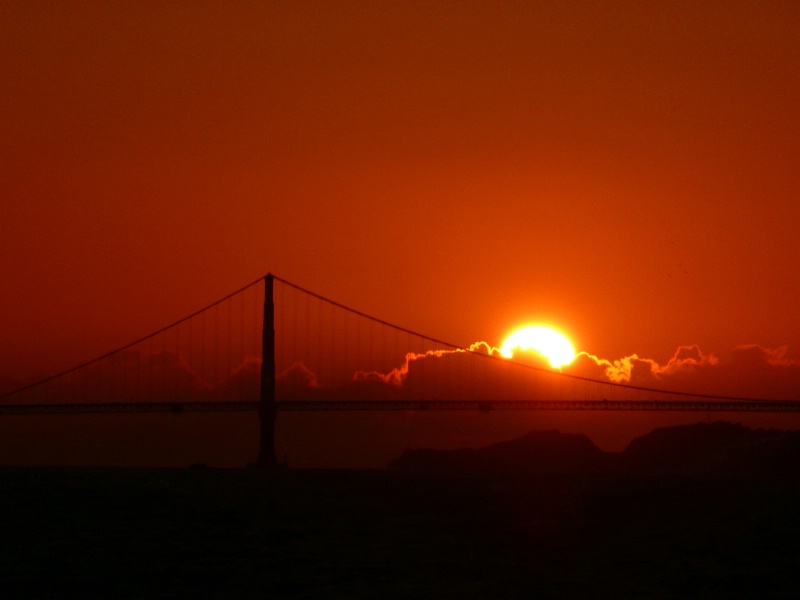 Golden Sunset At The Golden Gate Bridge!